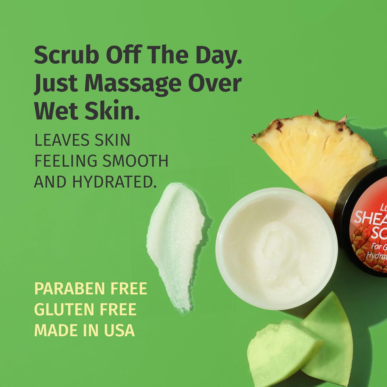 Hempz Sugar Body Scrub All Natural Exfoliating Shea Butter, Sugar, And Salt - For Women, Men, And Teens, 7.3 Fl Oz (Pineapple & Honey Melon) : Beauty & Personal Care