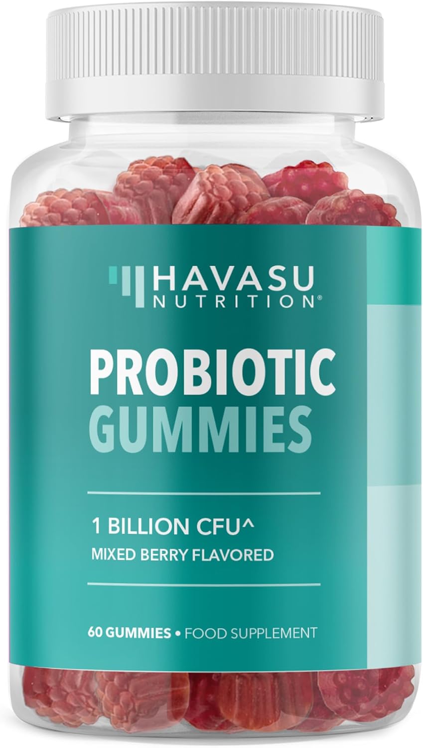 Probiotic Gummies For Digestive Support And Gut Health - 1 Billion Cfu Bacillus Coagulans - 60 Count - Shelf Stable, Non-Gmo, Gluten-Free, And Vegetarian - 2 Month Supply, Mixed Berry Flavor
