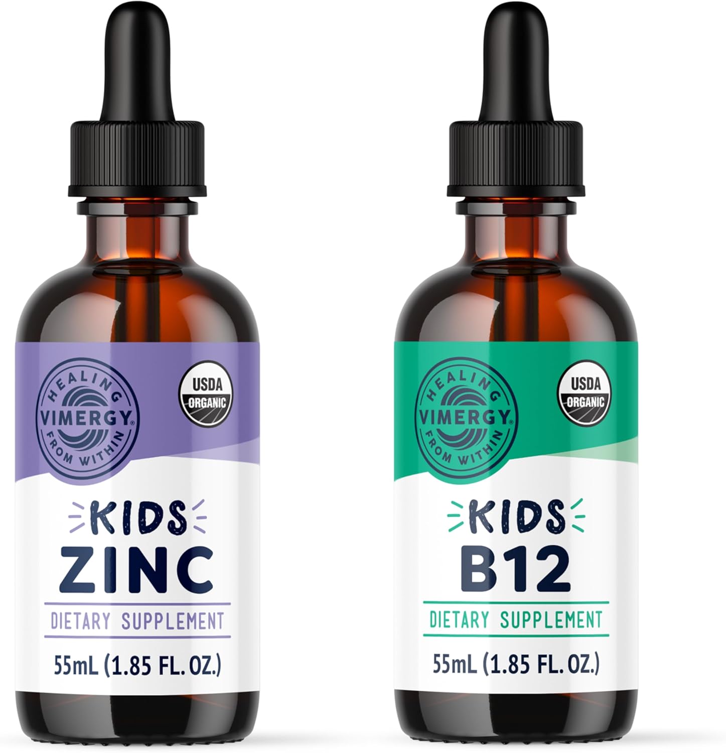 Vimergy Kids Zinc (55Ml) And Kids B12 (55Ml) - Bundle