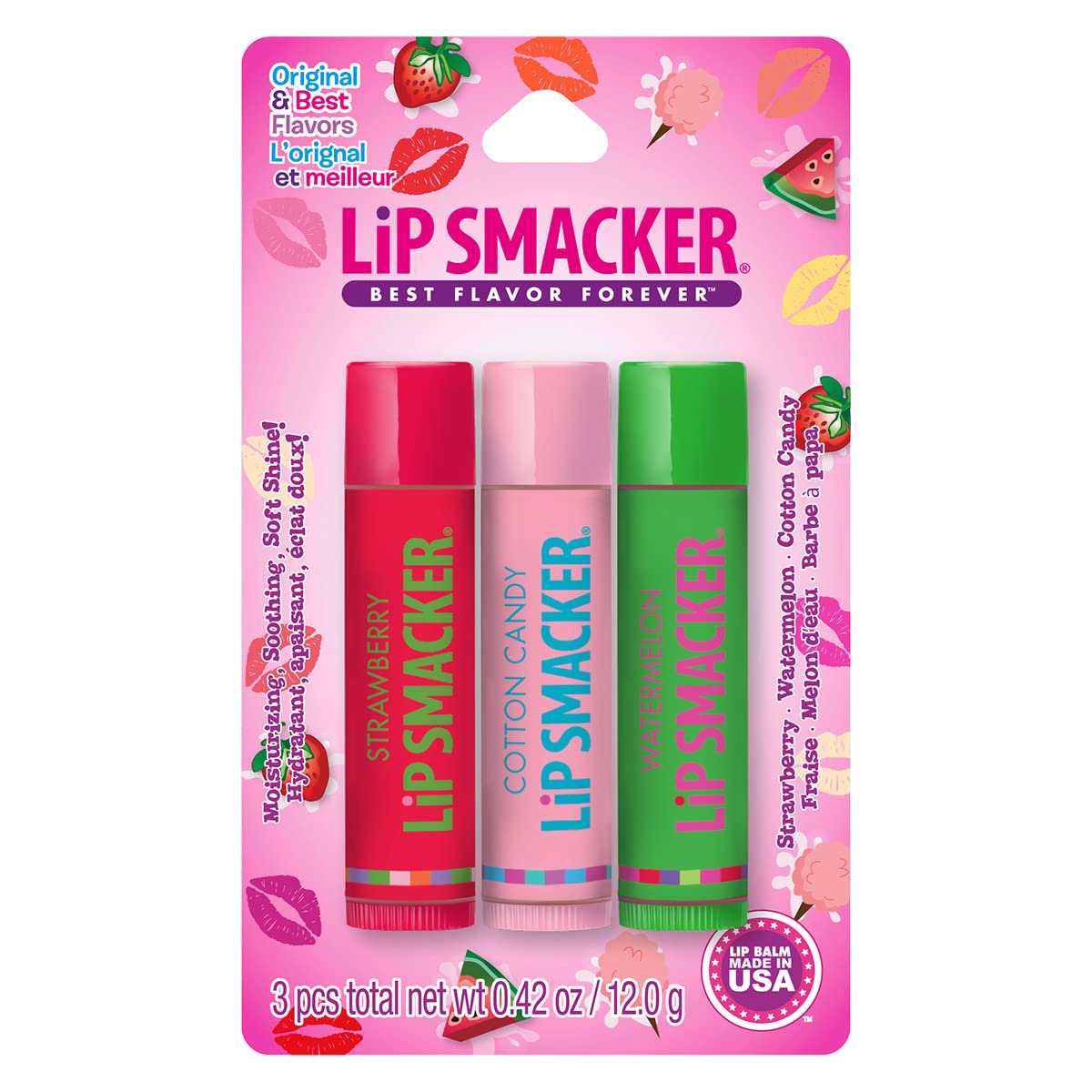 Lip Smackers Disney Frozen 2 Flavored Lip Balm - Moisturizing, Soothing Trio Mythical Juniper, Vanilla Snow-It-All, & Optimistic Berry