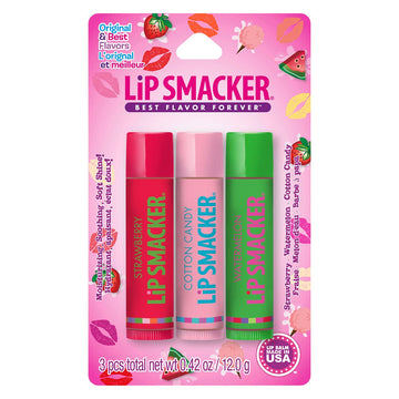 Lip Smackers Disney Frozen 2 Flavored Lip Balm - Moisturizing, Soothing Trio Mythical Juniper, Vanilla Snow-It-All, & Optimistic Berry