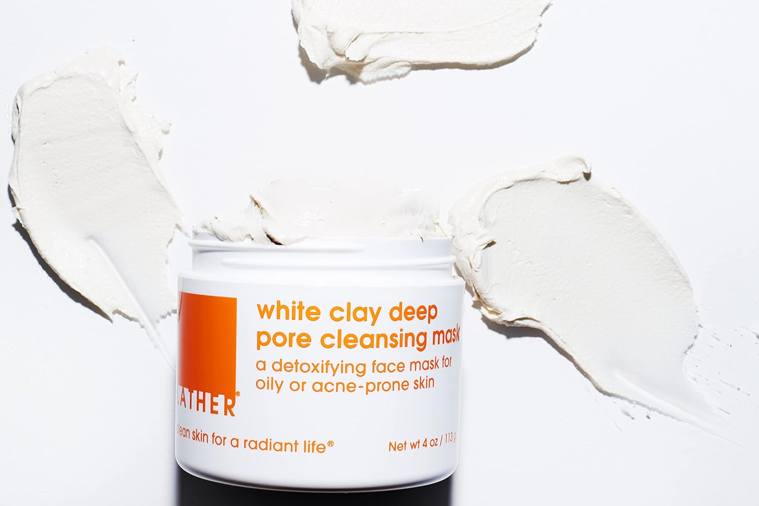 Lather Clay Deep Pore Cleansing Face Mask - Detoxifying Clay Mask - Bentonite Clay Purifies Pores In Combination, Oily & Acne-Prone Skin - 4 Oz : Clay Facial Masks : Beauty & Personal Care