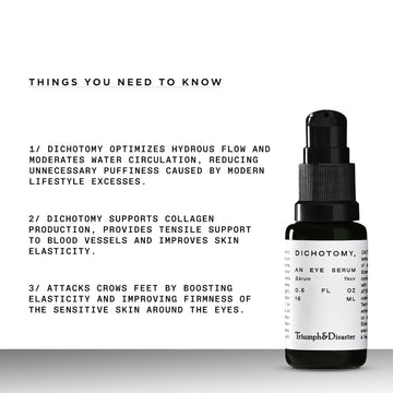 Triumph & Disaster | Dichotomy Eye Serum | Anti-Aging, Targeting Dark Circles, Crows Feet & Puffiness For Men - 0.5 Fl Oz