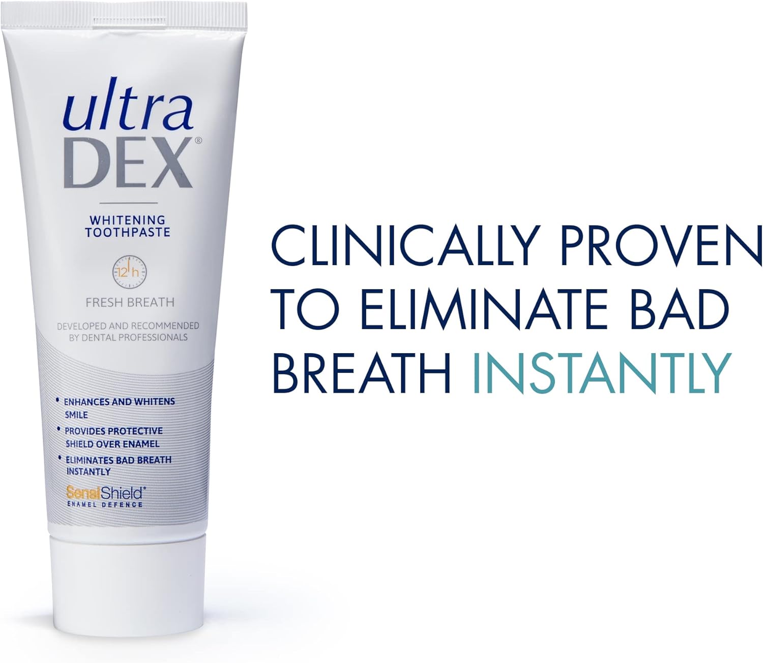 UltraDEX Whitening Toothpaste + Enamel Defense, Clinically Proven 12hr Bad Breath Treatment, For Sensitive Teeth, with Fluoride, Mint 6 X 75 ml : Amazon.co.uk: Health & Personal Care