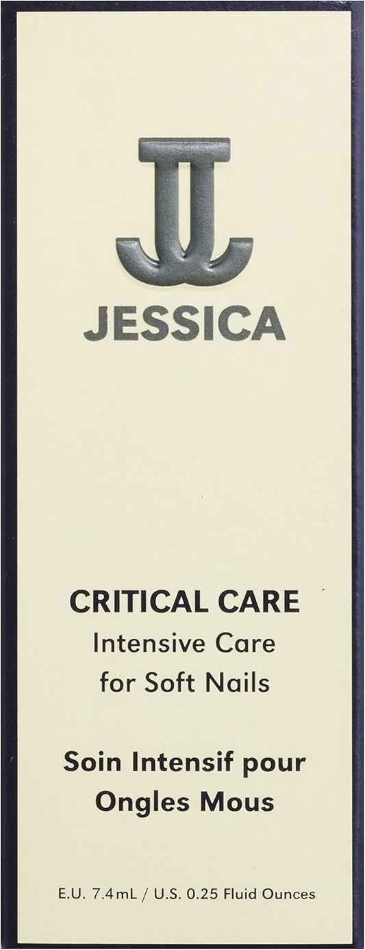 Jessica Critical Care Base Coat, Nail Varnish Strengthener, Intensive Care For Soft And Weak Nails, Enriched With Protein Ksw And Calcium, 14.8Ml