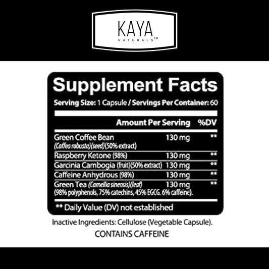 Kaya Naturals Best Energy Blend -Energy Support, Boost Metabolism, Weight Management 60 Count