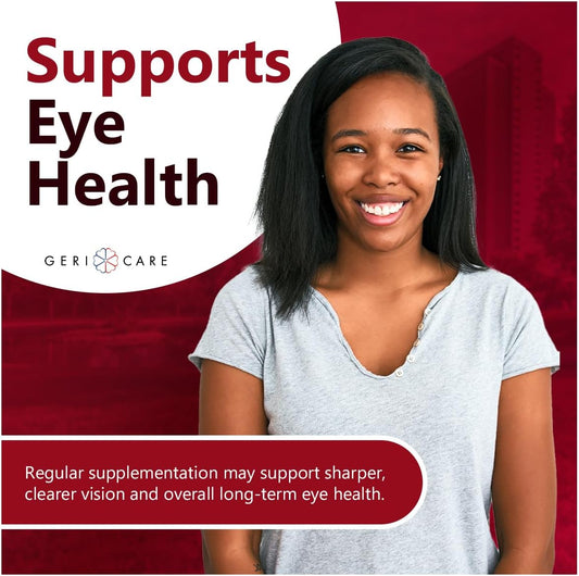 Gericare Eye Support Gummies – Daily Lutein & Zeaxanthin Supplement For Vision Health – Naturally Sourced, Plant-Based, Non-Gmo, Gluten-Free – 60 Chewable Mixed Berry Gummies