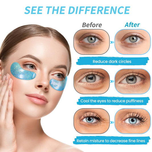 Under Eye Patches (24 Pairs) - Gifts For Women - Golden Under Eye Mask For Dark Circles, Puffiness & Wrinkles, Eye Gels Pads For Refreshing, Revitalizing - Bridesmaid Gifts
