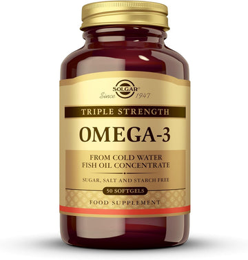 Solgar Triple Strength Omega 3 950 mg - 50 Softgels - Supports Cardiov