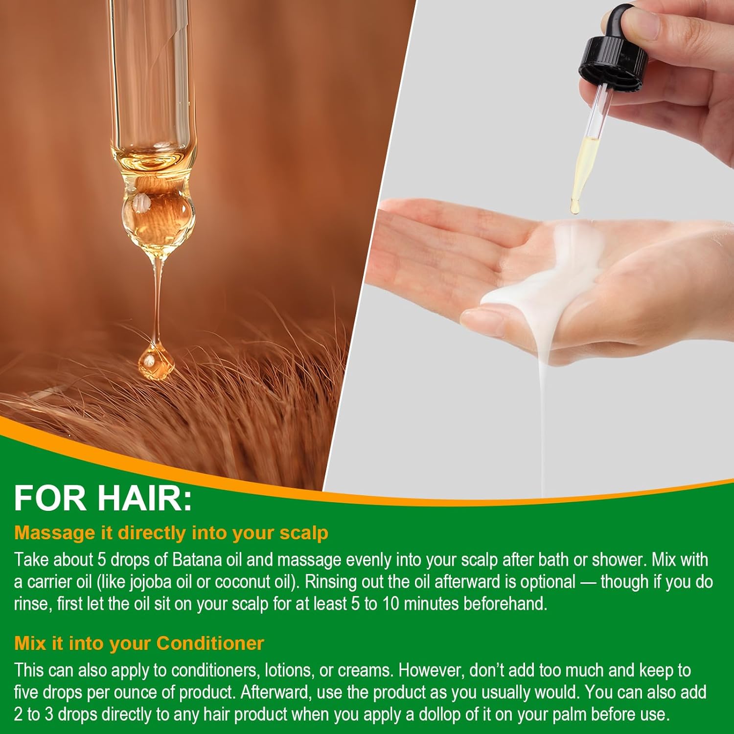 Vxhdag Batana Oil - 100% Pure & Natural From Honduras For Hair Growth, Eliminates Split Ends, Enhances Radiance & Nourishment For All Hair Types, 2.02 Fl Oz : Beauty & Personal Care