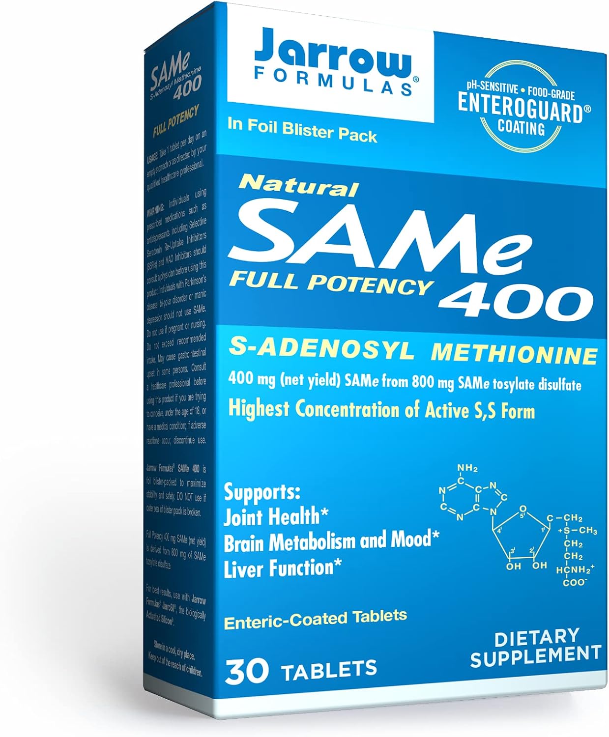 Jarrow Formulas - Sam-E, 400 Mg, 30 Tablets