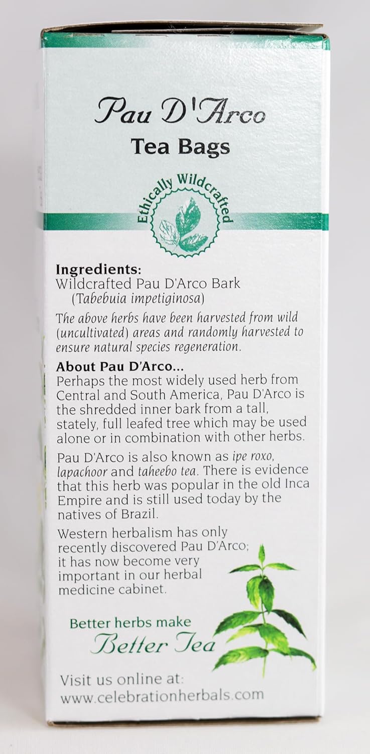 Celebration Herbals Pau D'Arco Tea Bags Wc 24 Count : Grocery & Gourmet Food