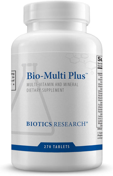 Biotics Research Bio-Multi Plus - Robust Foundational Multivitamin/Mineral Formula, Contains Plant-Based Trace Minerals 270 Tablets