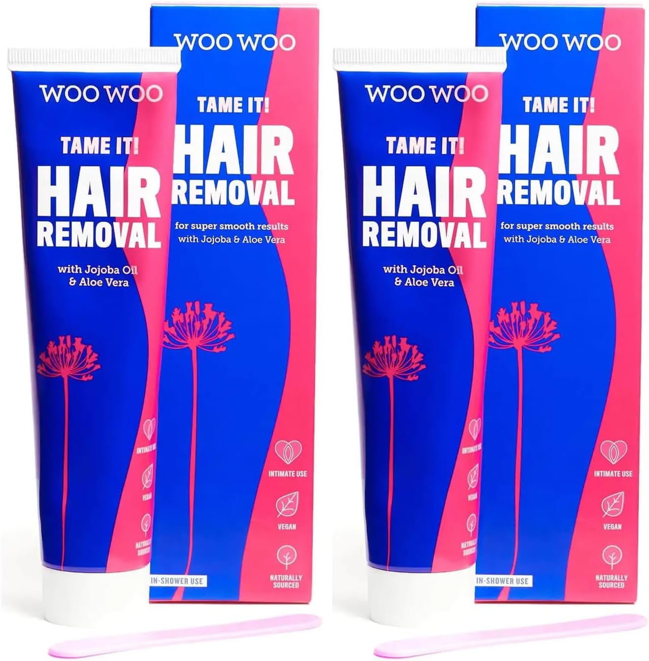 Woowoo Tame It! Vegan Intimate Hair Removal Cream 100 Ml (Pack Of 2)