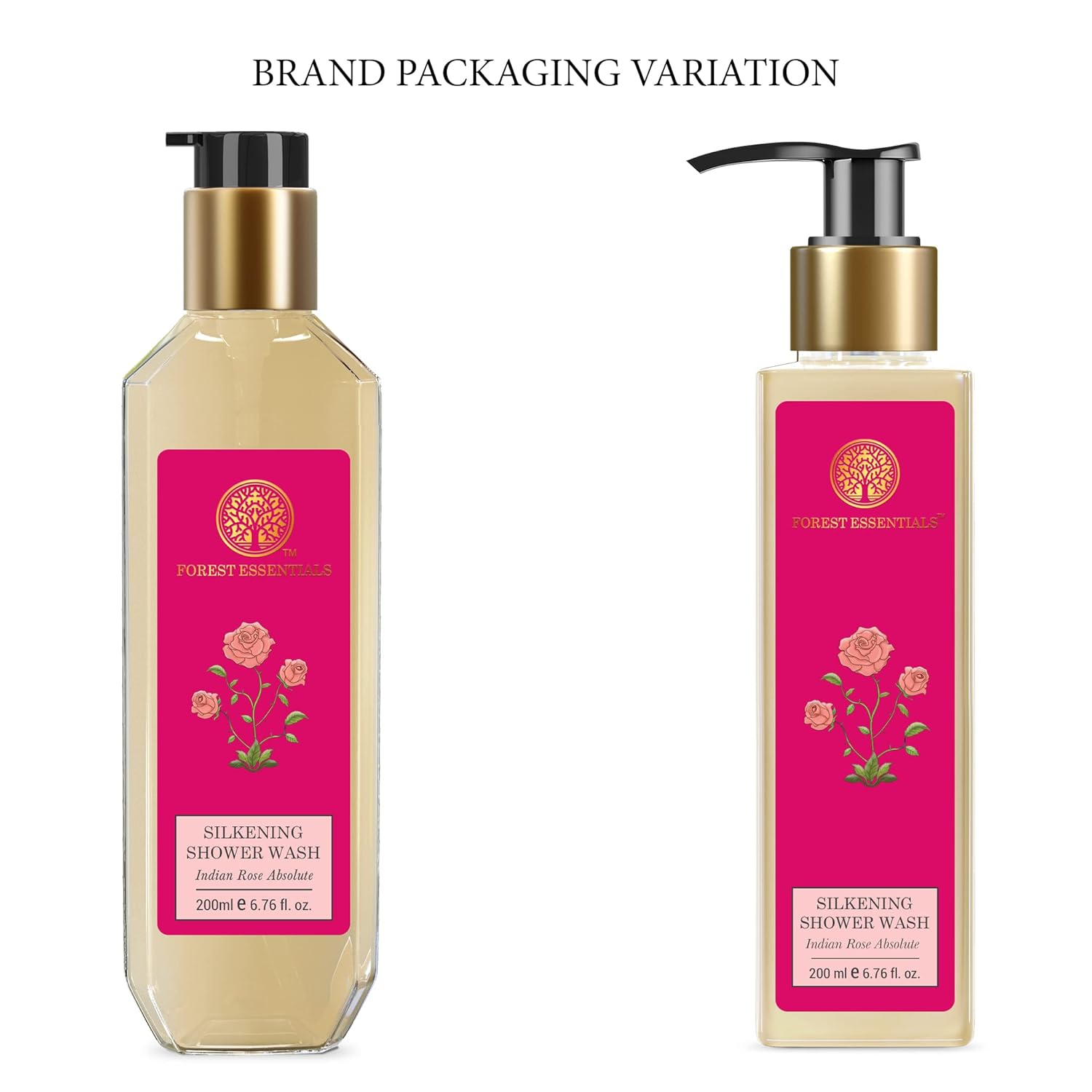 Forest Essentials Silkening Shower Wash - Indian Rose Absolute - 200Ml : Bath And Shower Gels : Beauty & Personal Care