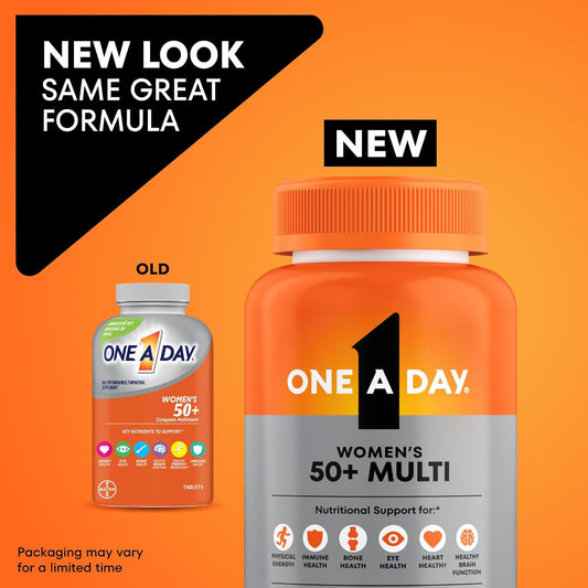 One A Day Women’S 50+ Multivitamins, Supplement With Vitamin A, Vitamin C, Vitamin D, Vitamin E And Zinc For Immune Health Support, Calcium & More , Tablet, 175 Count