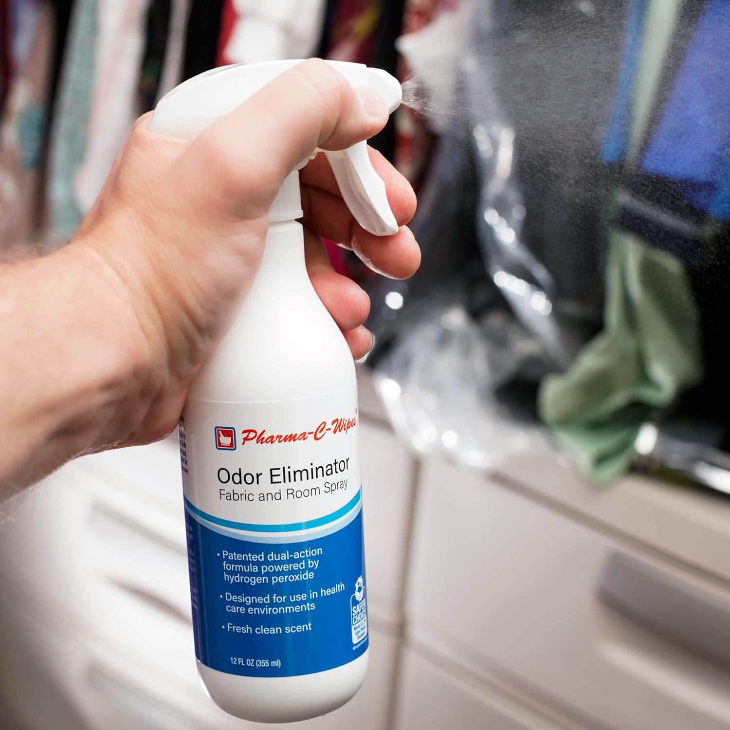 Pharma-C Odor Eliminator [6-12oz Bottles] - Bulk Fabric & Room Spray -Extra Strength Multipurpose Air Freshener & Fabric Refresher- Neutralize Deodorize : Health & Household