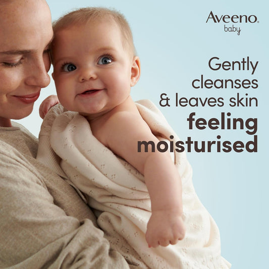 Aveeno Baby Daily Care Hair And Body Wash (1 X 250 Ml), Tear-Free Baby Wash With Gentle Fragrance With Collodial Oatmeal, Gently Cleanses And Leaves Skin Feeling Moisturised, For Sensitive Skin