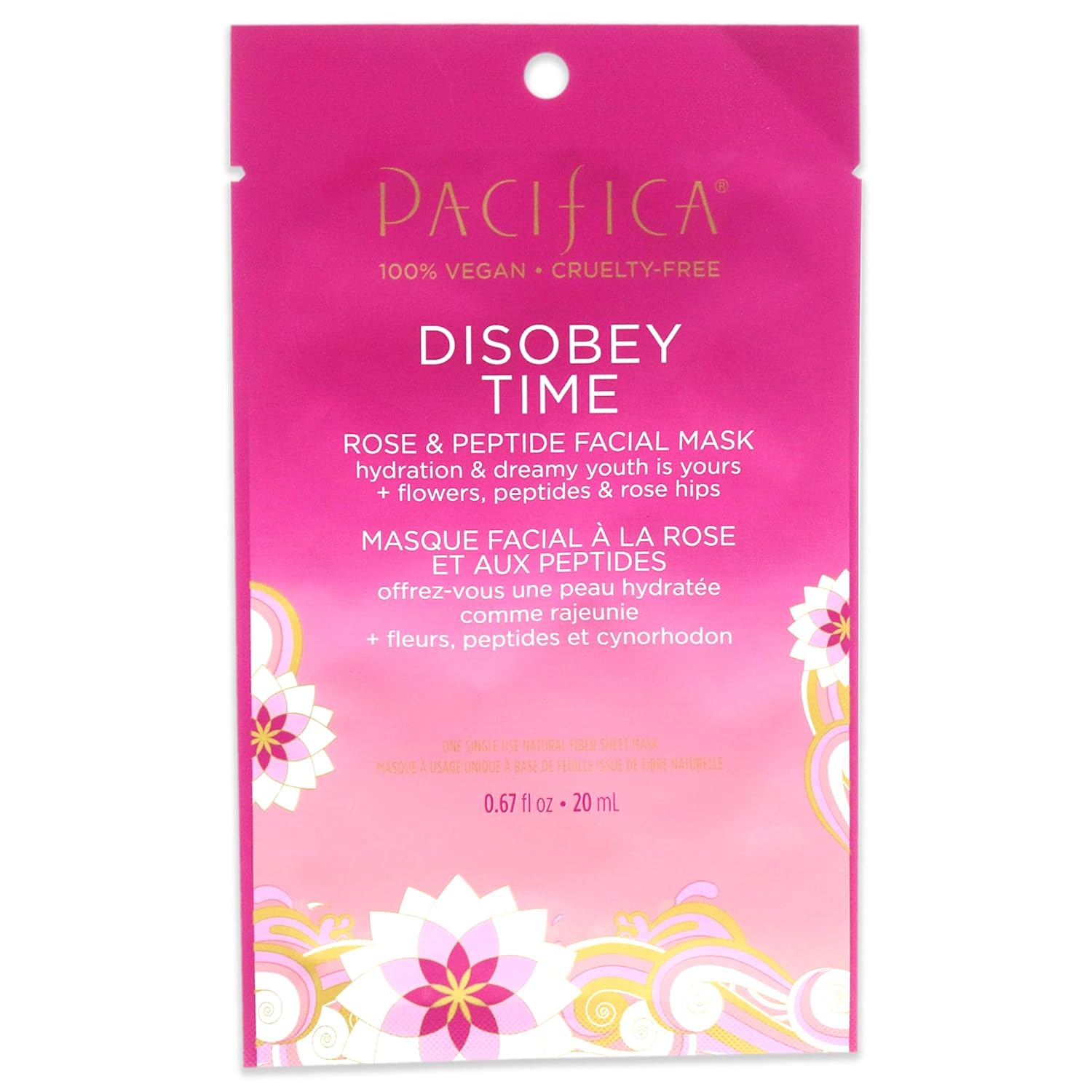 Pacifica Disobey Time Facial Mask - Rose and Peptide 1 Pc : Beauty & Personal Care