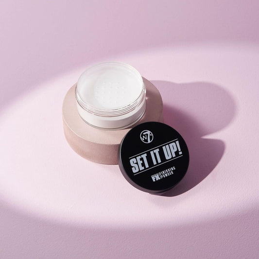 W7 Set It Up Loose Setting Powder - Weightless Translucent Blurring Powder For All Skin Tones