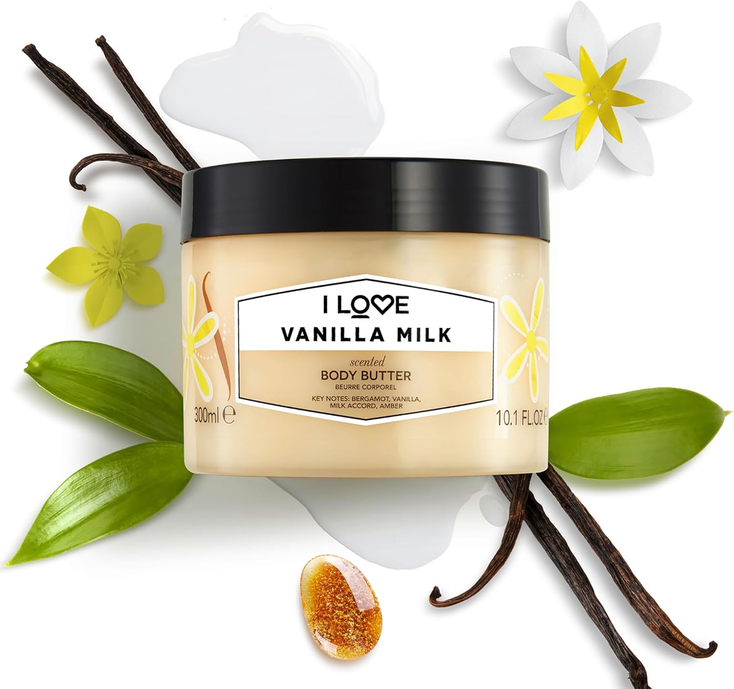I Love Signature Vanilla Milk Scented Body Butter, Packed With Shea Butter & Coconut Oil to Regenerate & Nourish the Skin, Vegan-Friendly - 300ml : Amazon.co.uk: Beauty