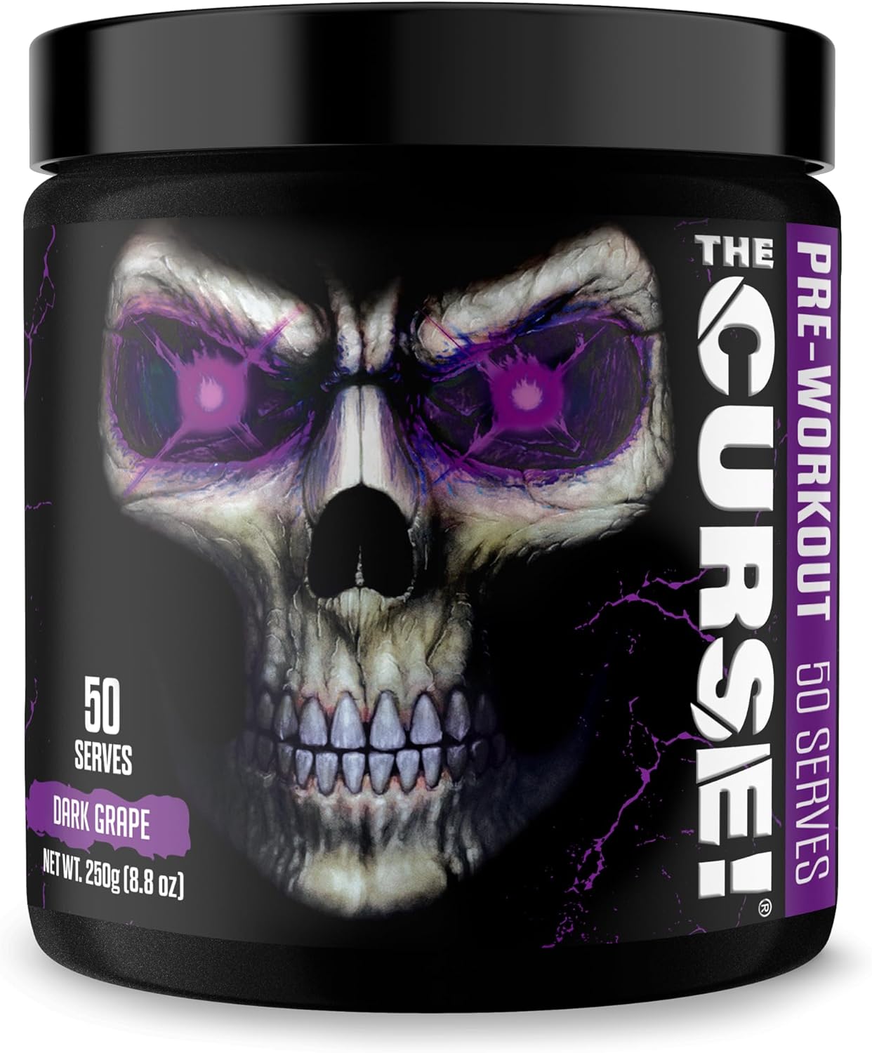 Jnx Sports The Curse! Pre Workout Powder For Men & Women, Caffeine, Beta-Alanine, Creatine, L-Citrulline, 50 Servings, Dark Grape Flavor – Boost Energy, Strength & Focus