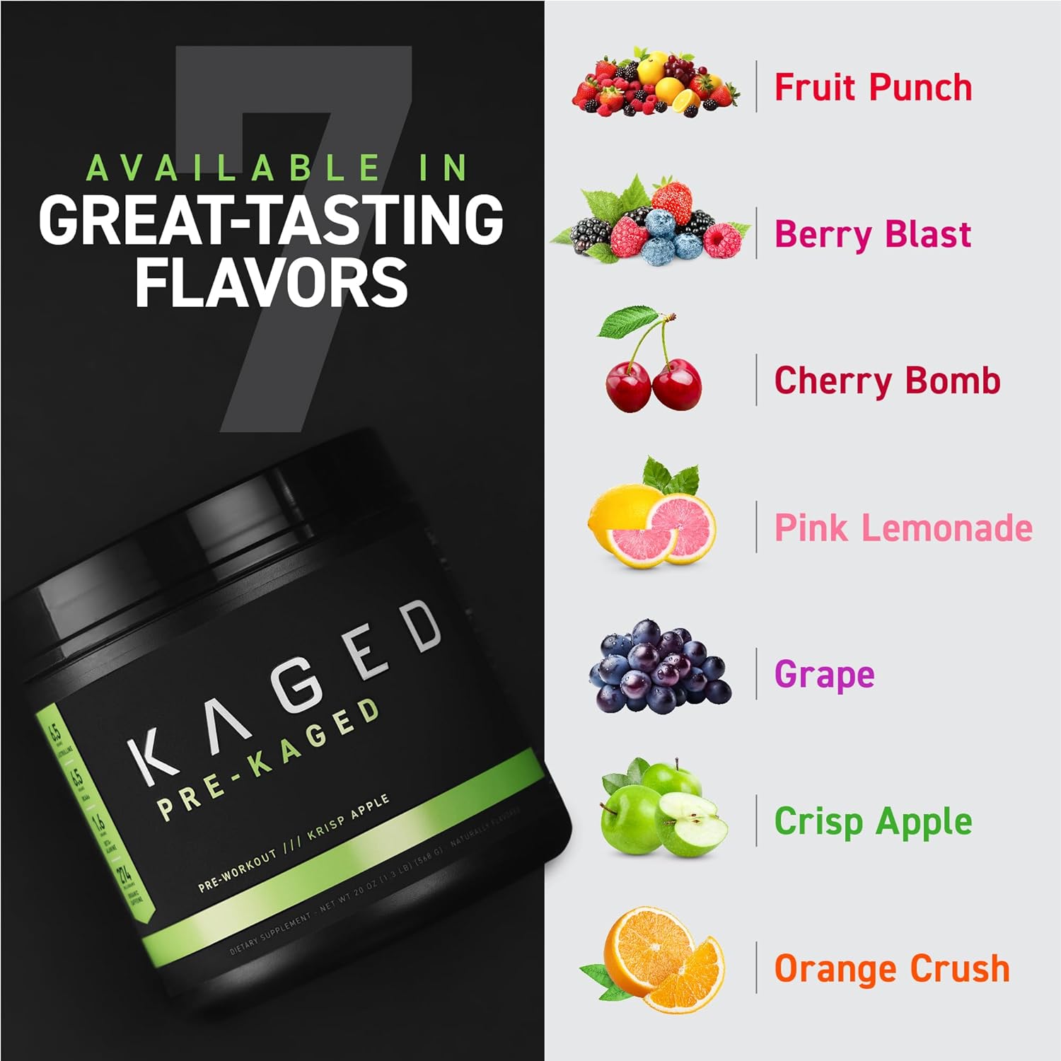 Kaged Original Pre-Workout Powder | Fruit Punch | Pre Formulated with Creatine, Beta Alanine, Pure Caffeine | 20 Servings : Health & Household