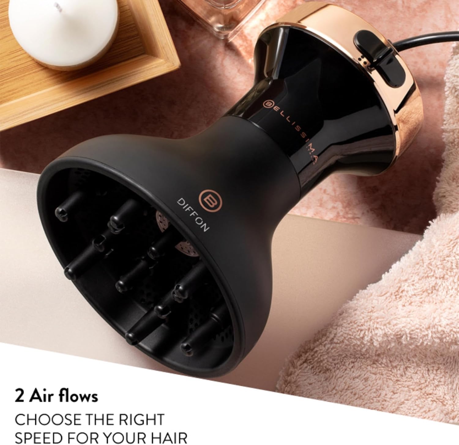 Bellissima – XL Diffuser Hairdryer for Curly Hair, Ceramic, Argon Oil Technology, No Accessories Needed, Gentle Heat Technology for Frizz-Free Curls, 700 Watts : Amazon.co.uk: Beauty