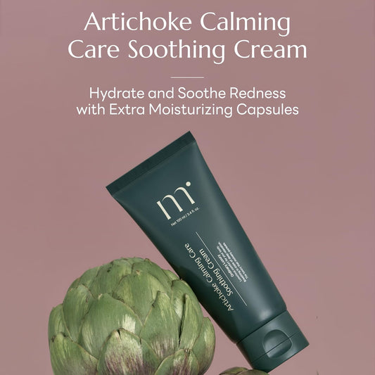 Artichoke Calming Care Soothing Cream - Daily Facial Hydrating Moisturizer & Body Cream - Korean Skincare For Dehydrated & Sensitive Skin - 3.4 Fl. Oz