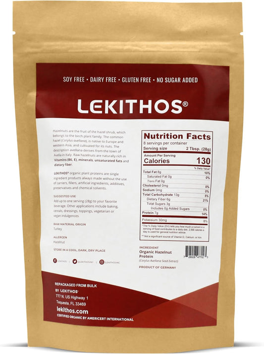 Organic Hazelnut Protein Powder - 8 Oz - 7G Protein - Single Ingredient - Non-Gmo Project Verified