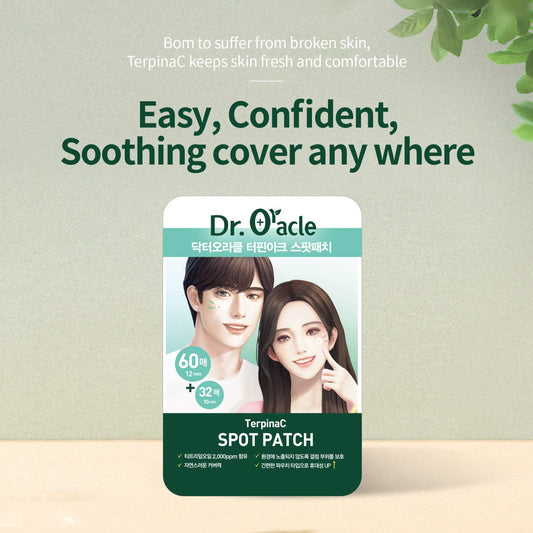 Dr.Oracle Terpinac™ Spot Patch - Acne Pimple Master Patch, Pimple Patches, Acne Pimple Patch, Blemish Spot, Dermatologist Tested, 92 Patches (2 Sizes) 12Mm, 10Mm