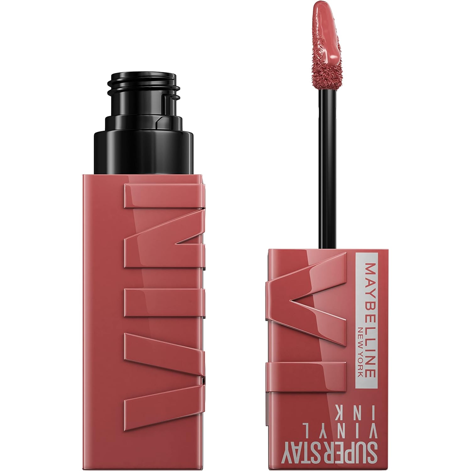 Maybelline Super Stay Vinyl Ink Longwear No-Budge Liquid Lipcolor Makeup, Highly Pigmented Color And Instant Shine, Peppy, Pink Lipstick, 0.14 Fl Oz, 1 Count