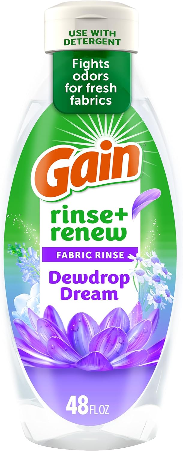 Gain Rinse And Renew Fabric Rinse, Dewdrop Dream, 48 Fl Oz, Odor Fighter