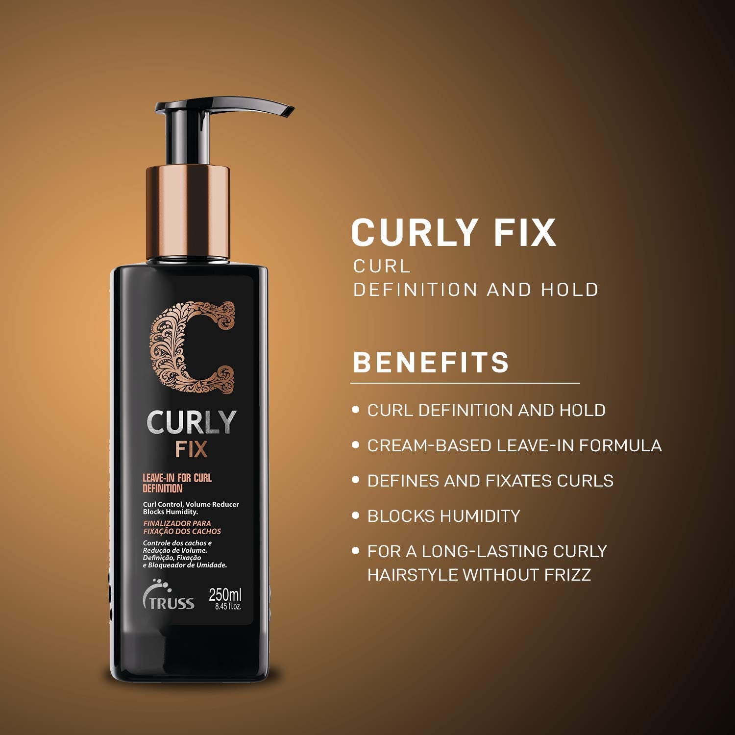 Truss Curly Fix - Leave-in Curl Defining Cream - Medium Hold, Controls Frizz and Reduces Volume for Defined Curls All Day : Beauty & Personal Care