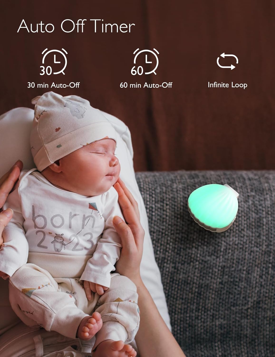 Momcozy Portable Sound Machine - White Noise Machine with 15 Soothing Sounds - Night Light - USB Rechargeable - Ideal for Travel, On-The-Go Use,Helps Baby, Kids, and Adults Sleep Better : Baby