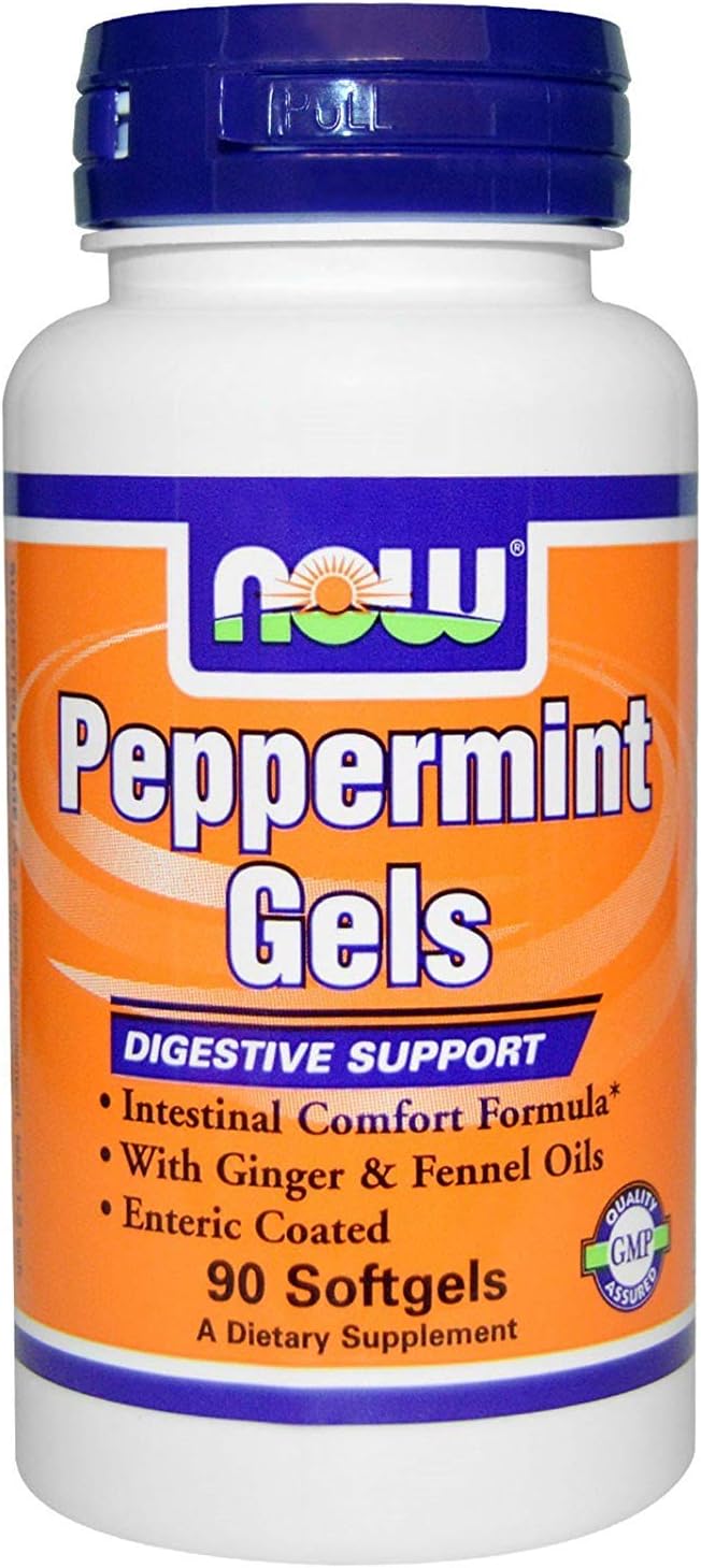 Now Foods, Peppermint GELS TWINPACK, 90 Count (Pack of 2)