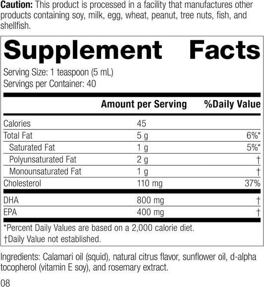 Standard Process Calamari Omega-3 Liquid - Emotional Support, Heart He