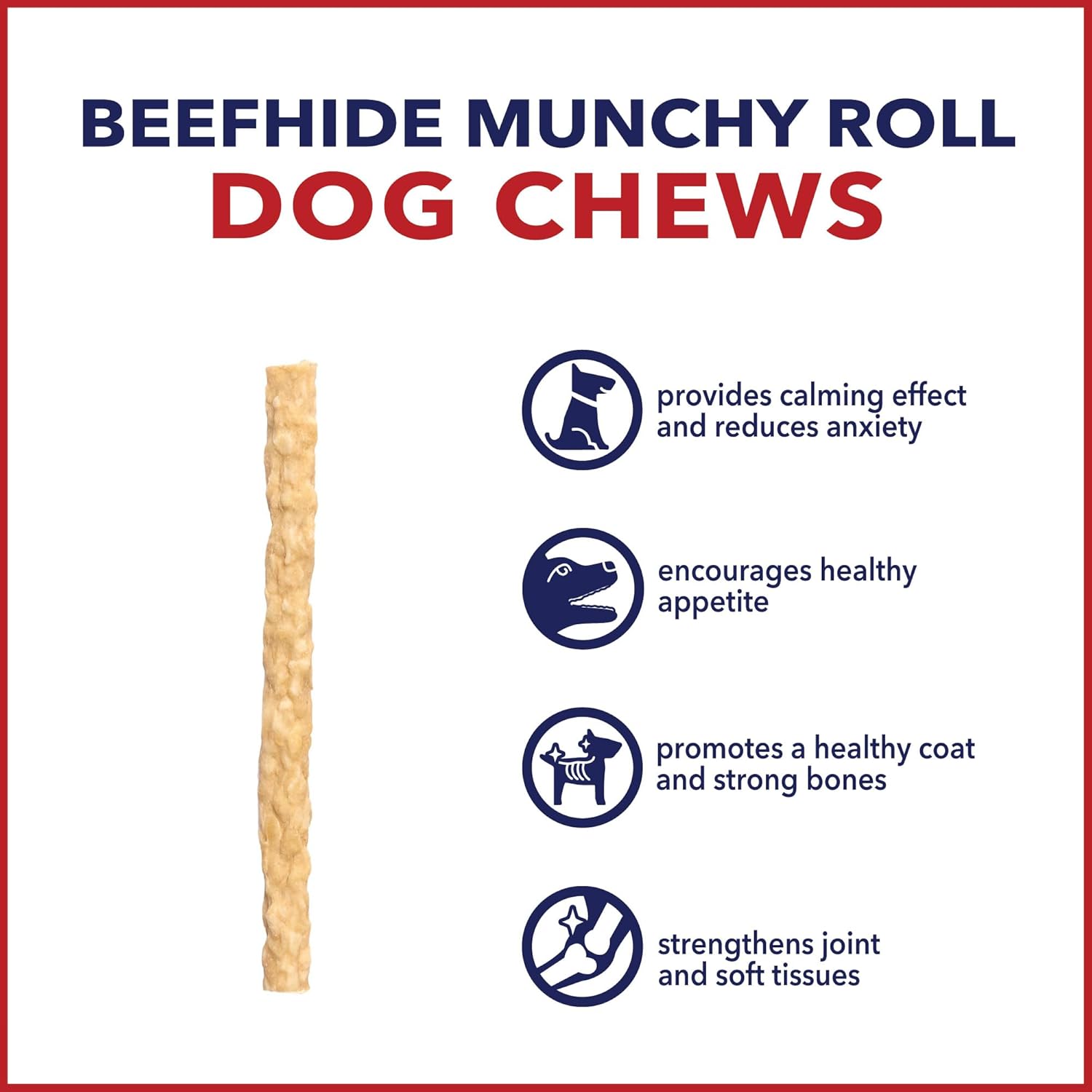Pet Factory American Beefhide 5" Munch Mini Rolls Dog Chew Treats - Natural Flavor, 40 Count/1 Pack : Pet Supplies