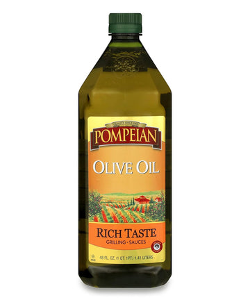 Pompeian Rich Taste Olive Oil, Full Flavor, Perfect For Grilling & Sauces, Naturally Gluten Free, Non-Allergenic, Non-Gmo, 48 Fl. Oz