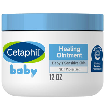 Cetaphil Baby Healing Ointment, Diaper Rash Ointment Soothes and Protects Baby's Irritated Skin, Skin Protectant For Dry Skin, 12oz