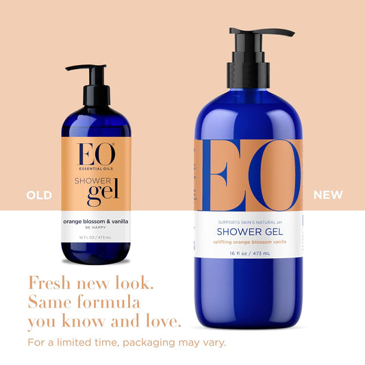 Eo Shower Gel Body Wash Refill, 1 Gallon, French Lavender, Organic Plant-Based Skin Conditioning Cleanser With Pure Essentials Oils