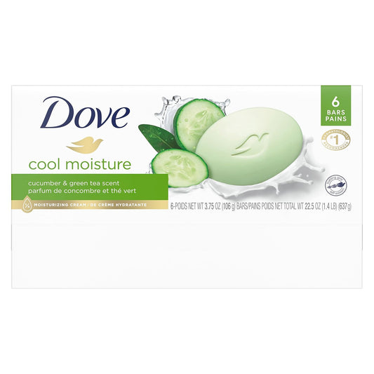 Dove Go Fresh Beauty Bar, Cucumber And Green Tea 4 Ounce, 6 Bar