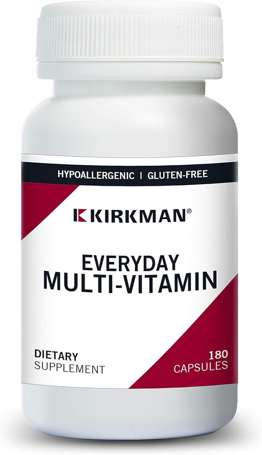 Kirkman - EveryDay Multivitamin - 180 Capsules - Broad-Spectrum Vitamin & Mineral - Supports Productivity - Hypoallergenic : Health & Household