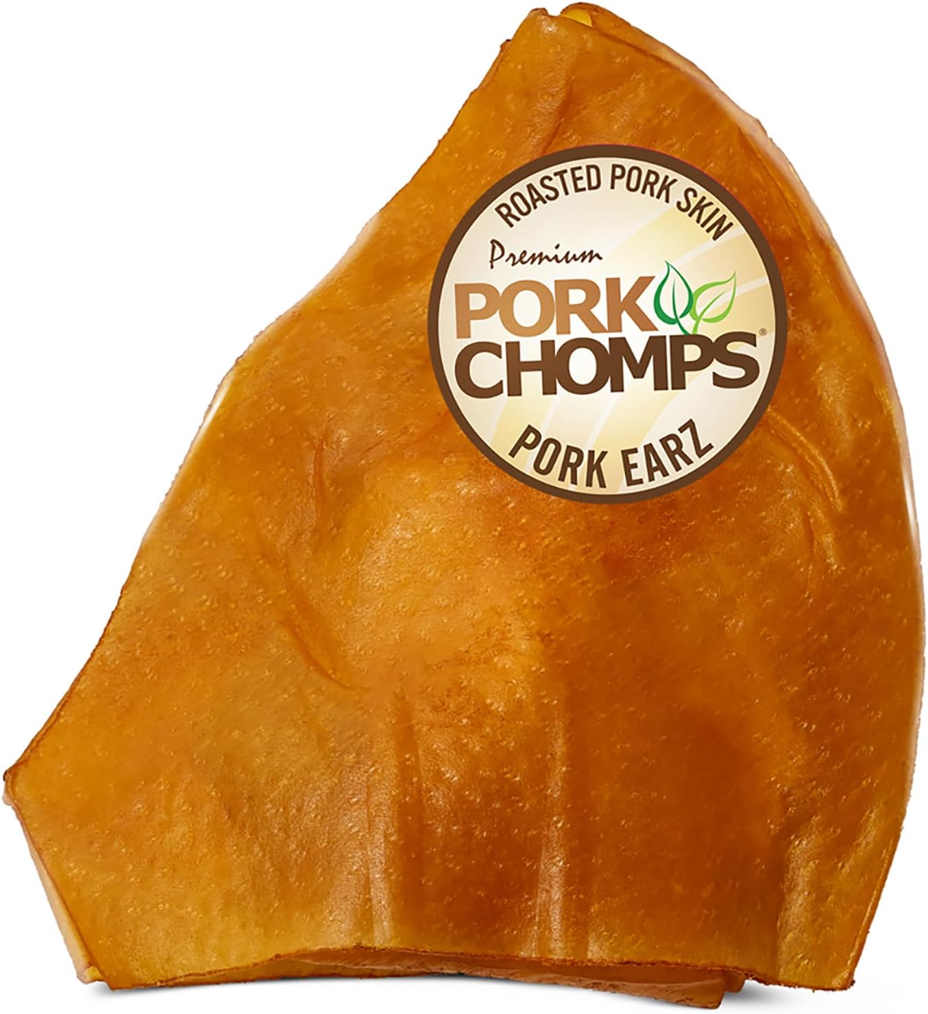 Pork Chomps Roasted Pork Skin Dog Chews, 5-Inch Ear Shapes, 1.44 Ounce (Pack Of 1)