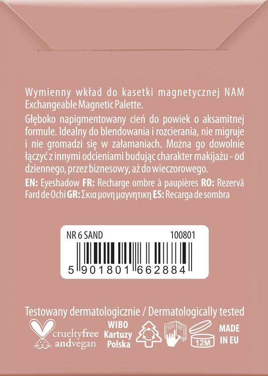 Nam Makeup Matte Eyeshadow Nr 6 - Sand, 3.5G : Beauty & Personal Care