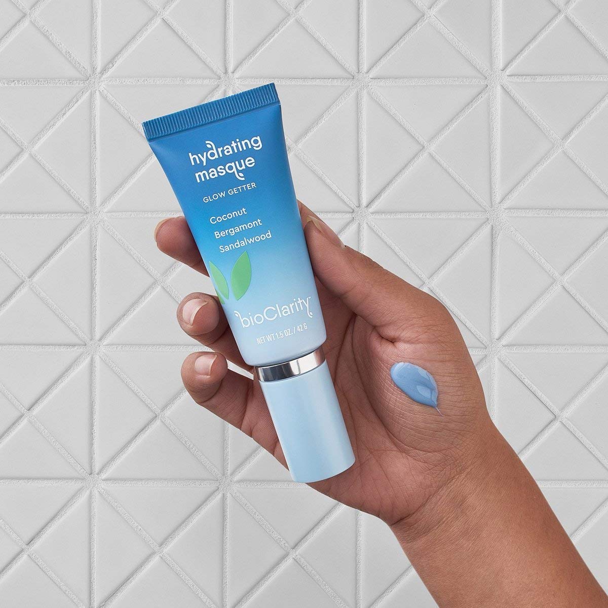 Bioclarity Glow Getter Hydrating Face Mask | 100% Clean, Vegan Ingredients | Contains Coconut, Bergamot, Sandalwood | Smooth & Soften Skin | 1.5 Oz. : Beauty & Personal Care