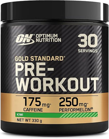 Optimum Nutrition Gold Standard Pre Workout Powder, Energy Drink With Creatine Monohydrate, Beta Alanine, Caffeine And Vitamin B Complex, Nutrition Supplement, Kiwi Flavour, 30 Servings, 330 G