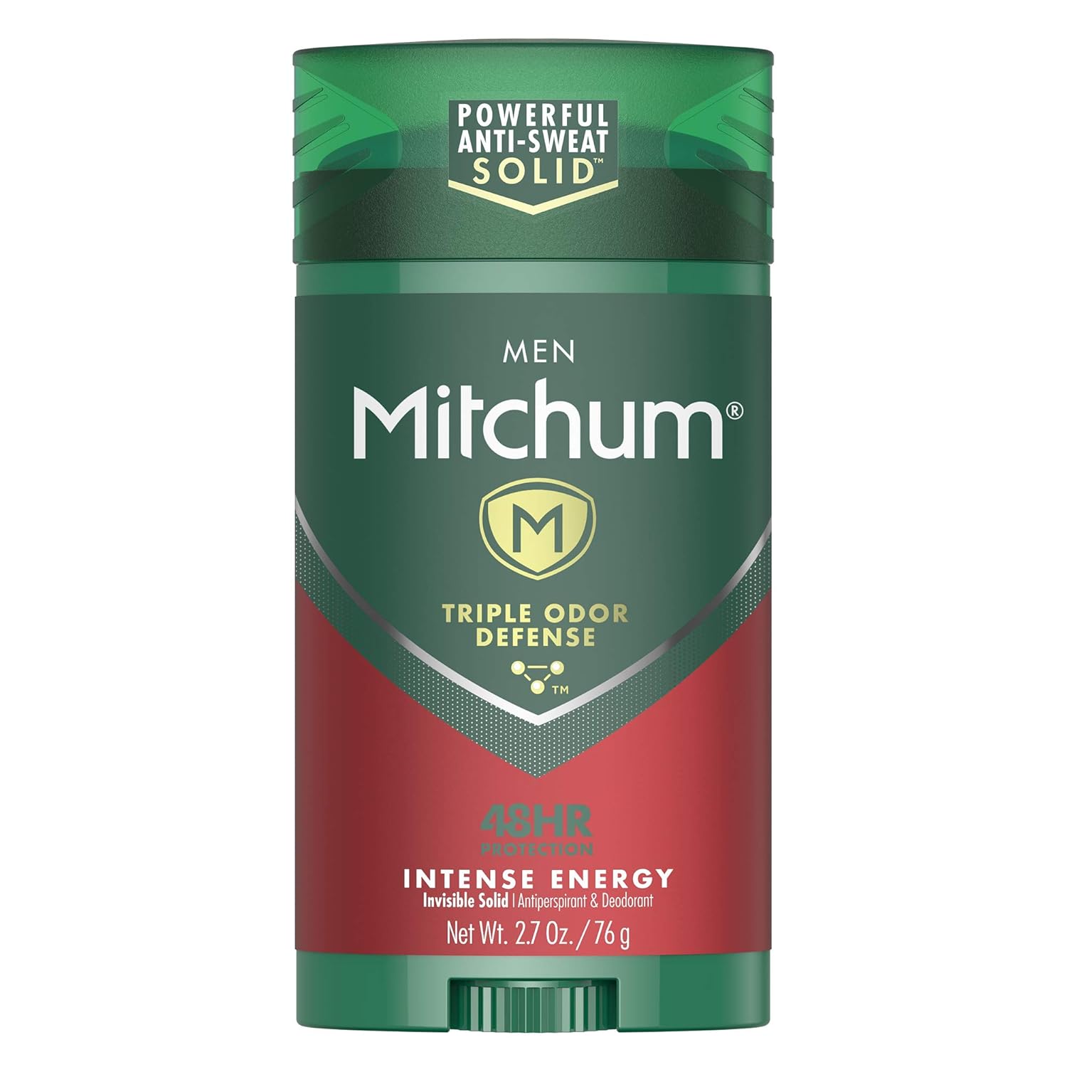 Mitchum Men'S Deodorant, Antiperspirant Stick, Triple Odor Defense Invisible Solid, 48 Hr Protection, Dermatologist Tested, Intense Energy, 2.7 Oz (Pack Of 1)