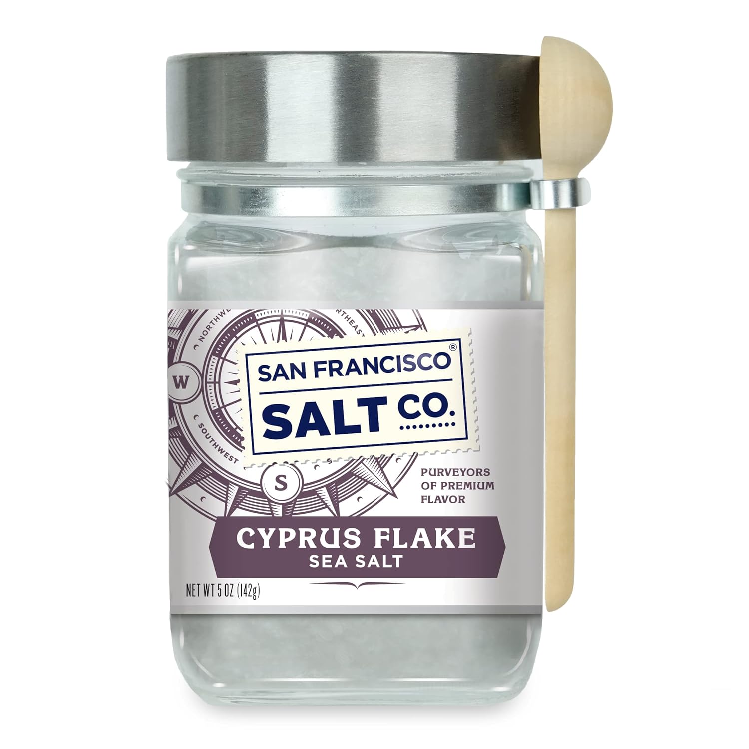 5 Oz. Chef'S Jar - Cyprus Flake Salt By San Francisco Salt Company