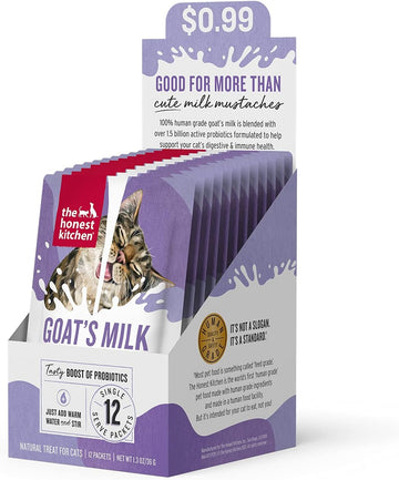 The Honest Kitchen Goat'S Milk With Probiotics For Cats, 12-Pack Of 3G Sachets